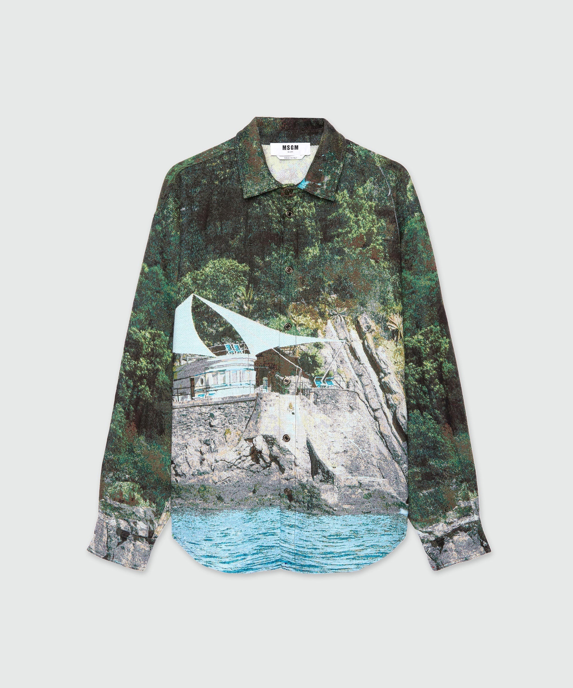 "La Vedetta" patterned jacquard shirt - 1