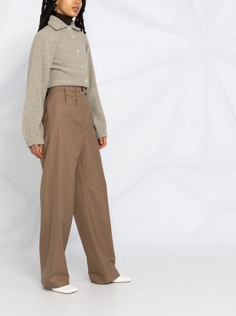 wide-leg tailored trousers - 4