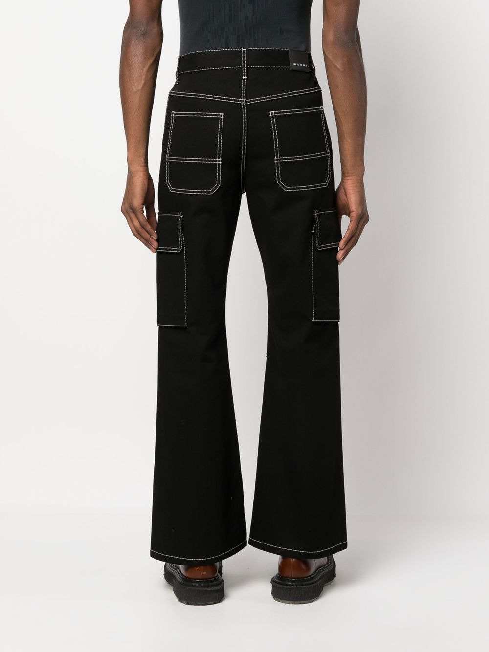 flared cotton chinos - 4