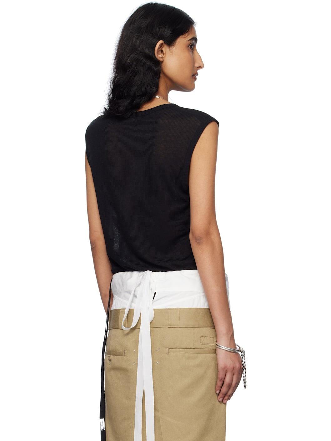 Black Biba Sleeveless Tank Top - 3
