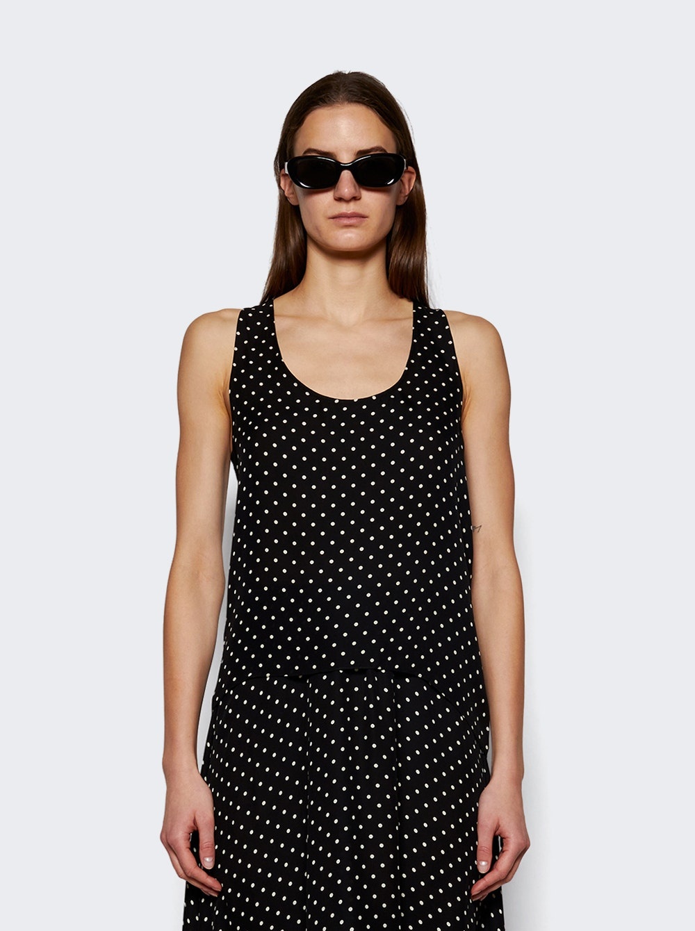 Polka Dot Tank Black - 3