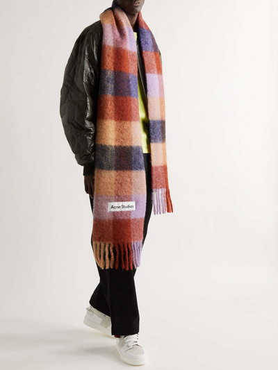 Acne Studios Checked Knitted Scarf outlook