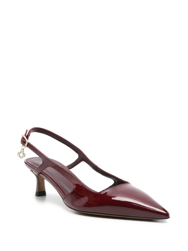 maje 60mm patent-leather slingback pumps outlook