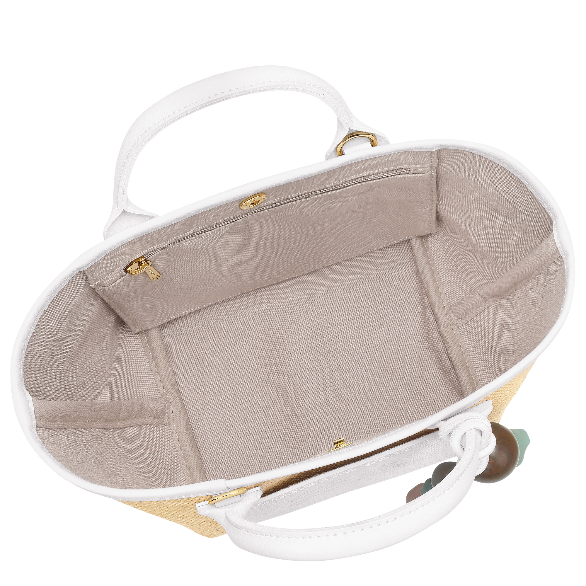 Le Pliage Collection Basket bag White - Canvas - 5