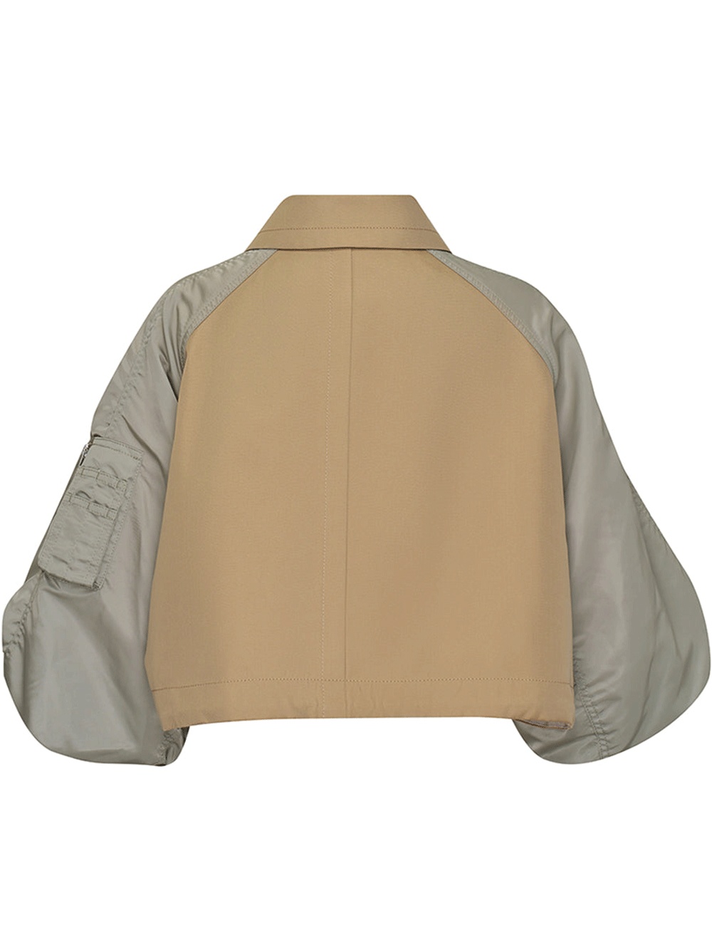SACAI♡ Cotton Gabardine x Nylon Twill Jacket Sacai Cotton Gabardine and Nylon Twill Jacket in Black