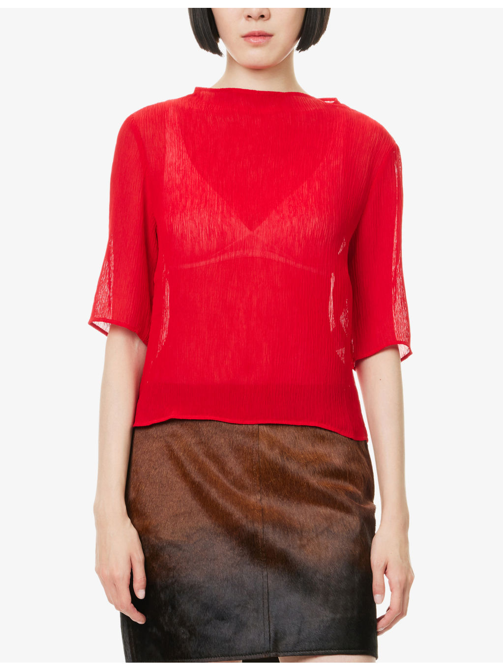 Samiller Short-Sleeves Woven Top - 3