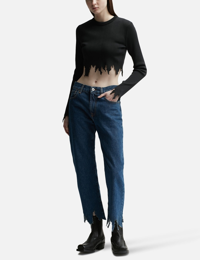 JW Anderson LASERCUT LONG SLEEVES CROP TOP outlook