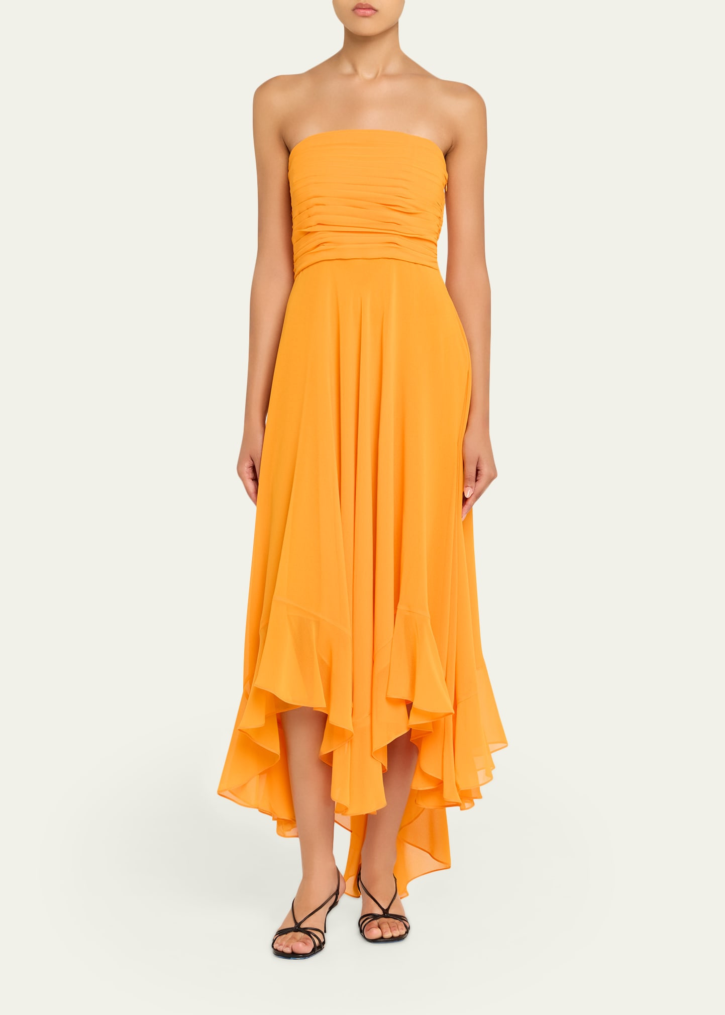 Louisa Strapless Chiffon Dress - 2