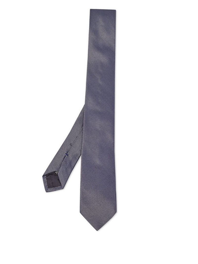 patterned silk tie 1