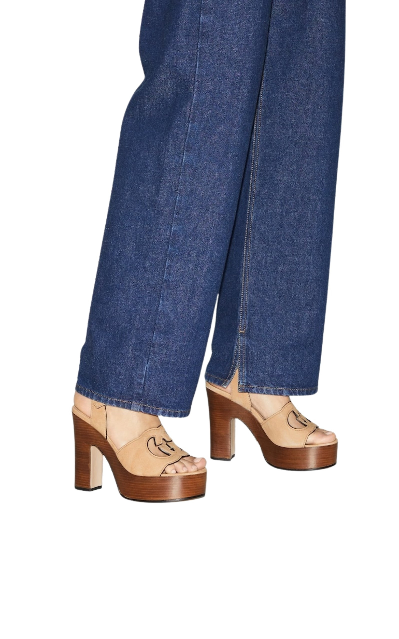 Interlocking G Cutout Leather Platform Sandals (Copy) - 2
