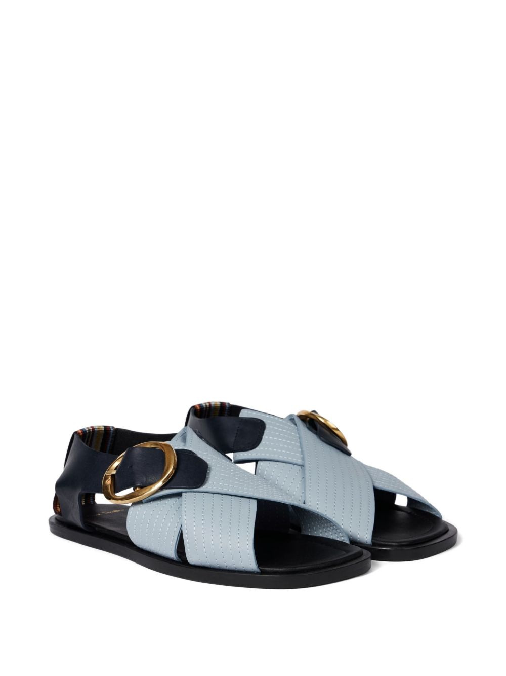 cross-strap buckle sandals - 2