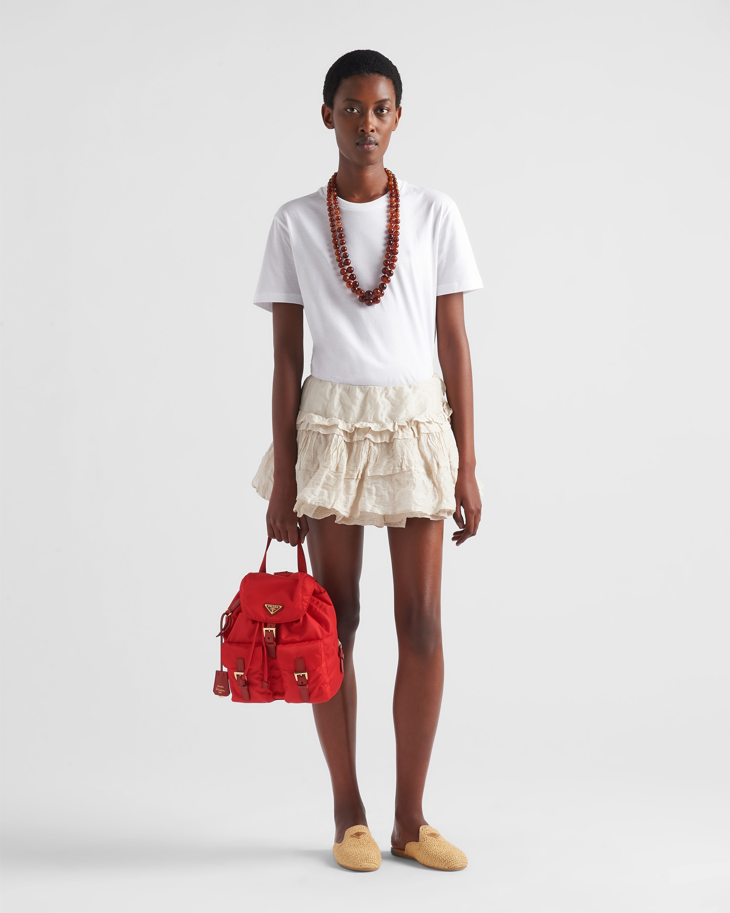Antiqued silk miniskirt - 2