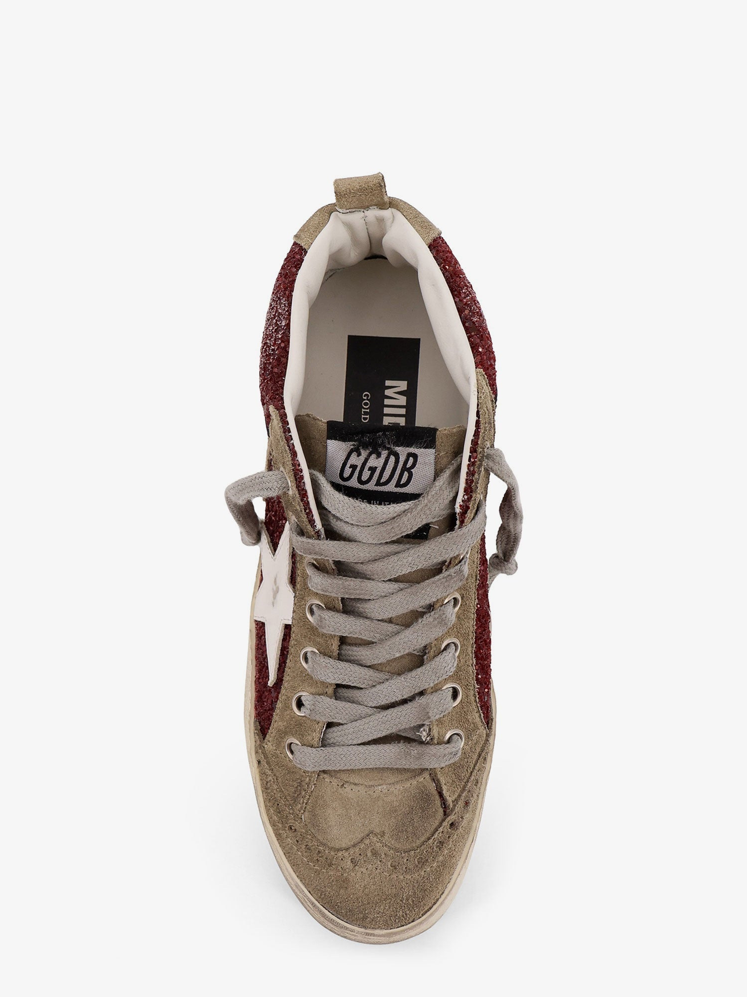 Golden Goose Deluxe Brand Mid Star Classic High-Top Suede Sneakers With Glitter Inserts - 5