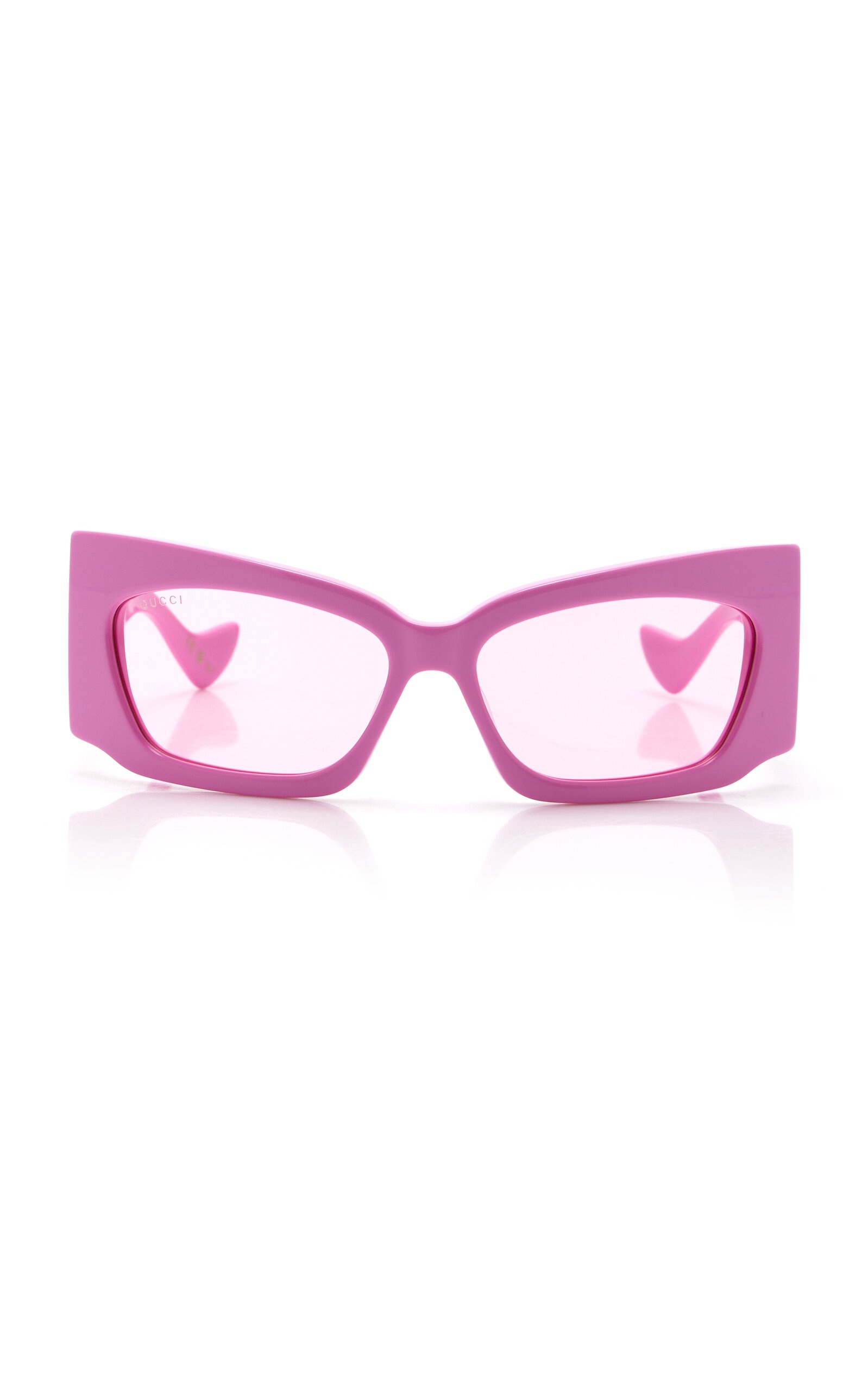 Geometric-Frame Acetate Sunglasses pink - 1