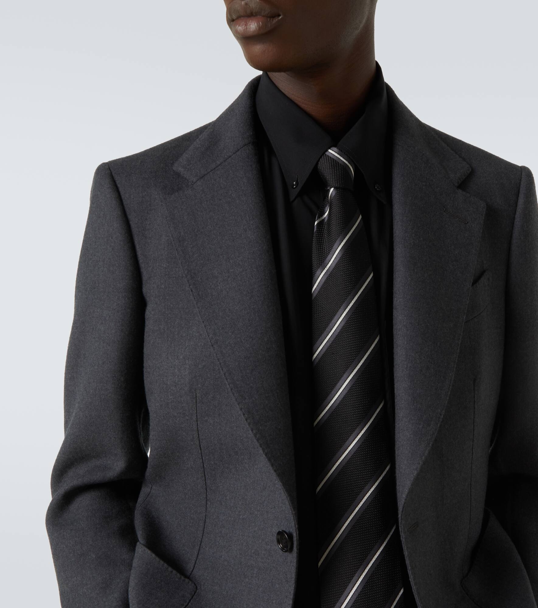 Wool and silk blazer - 5