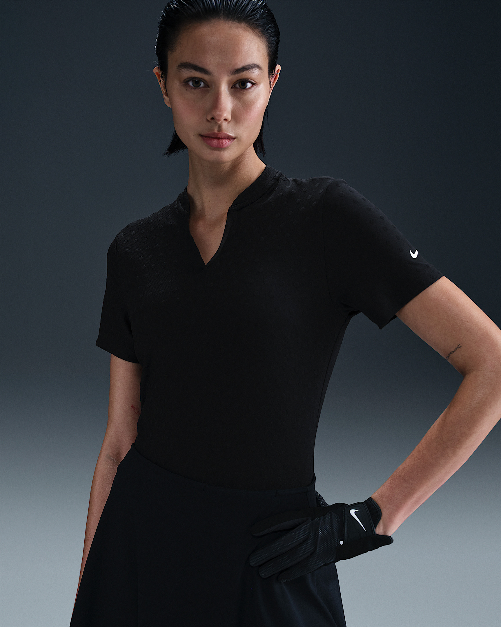 Nike Tour Women's Dri-FIT Short-Sleeve Blade Jacquard Golf Polo - 1
