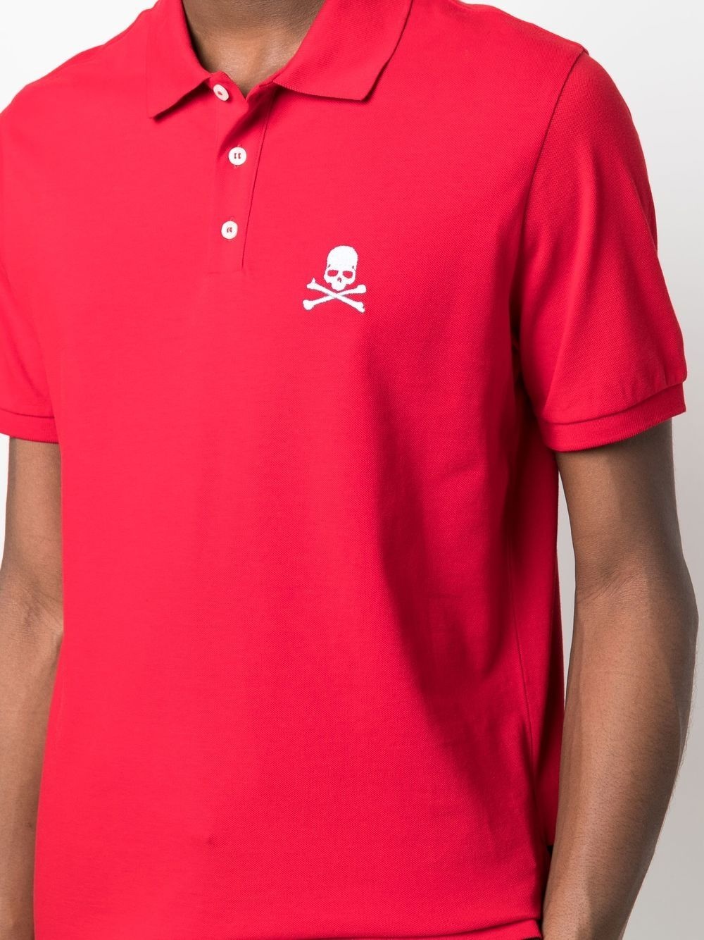 skull-print short-sleeved polo shirt - 5