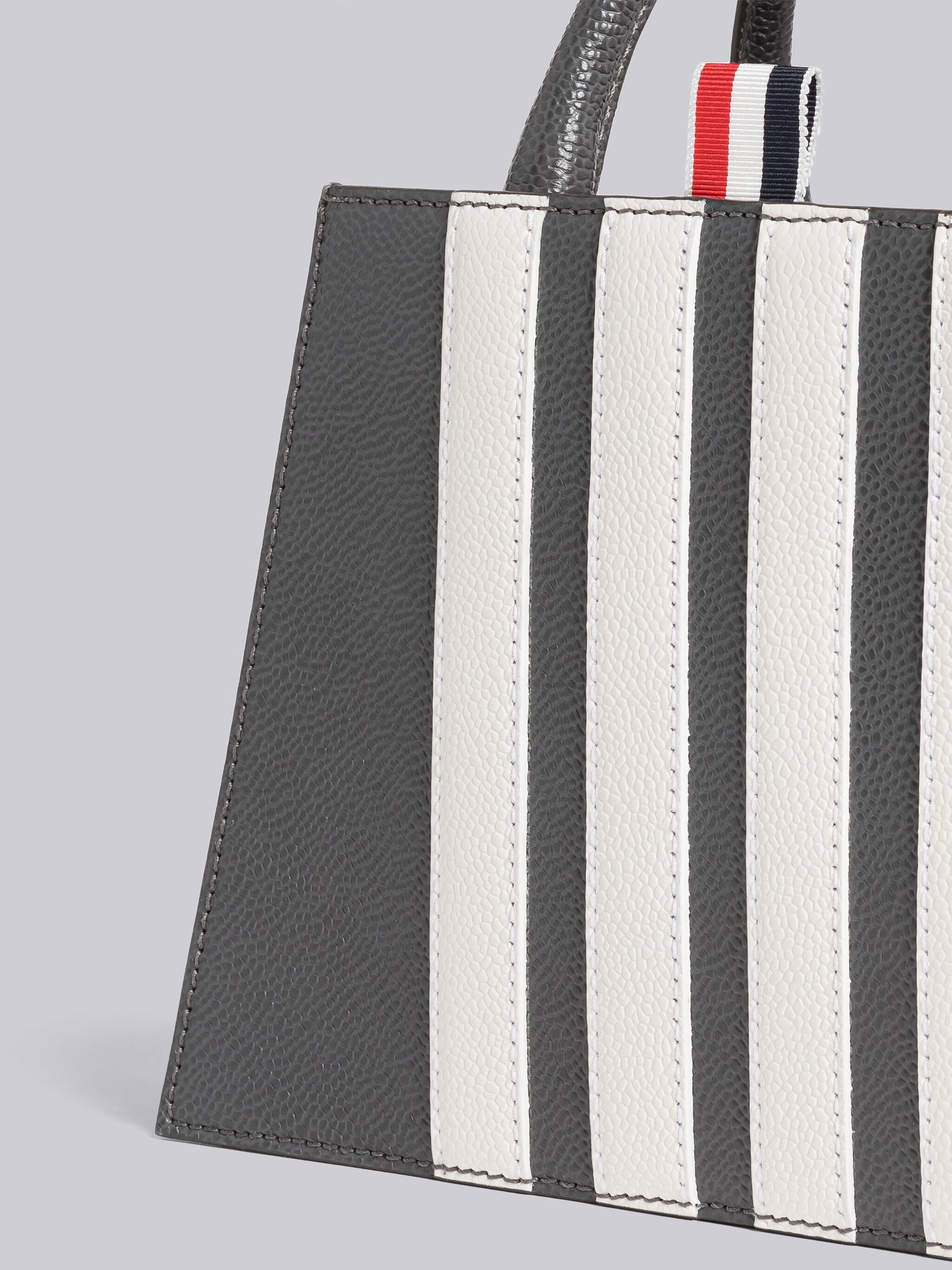 PEBBLE GRAIN LEATHER 4-BAR MINI TRAPEZE TOTE - 2