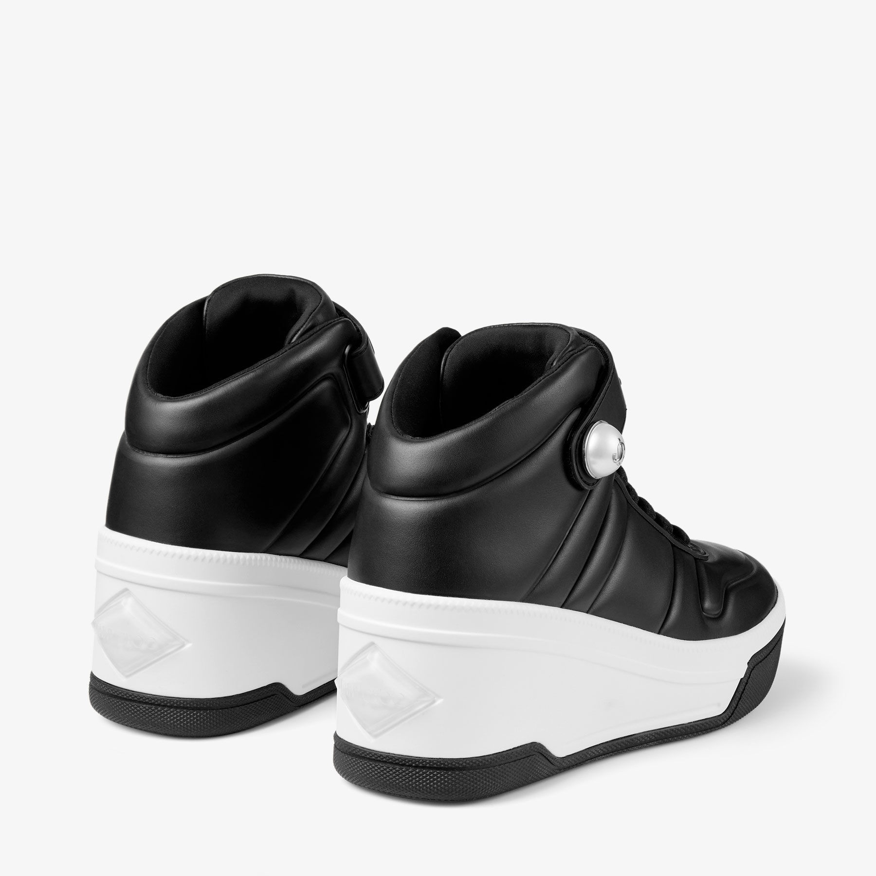 Del Mar
Black Leather Platform Trainers - 7