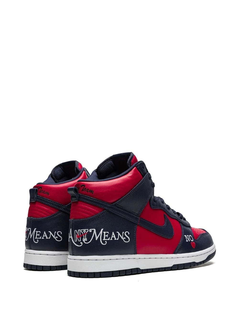 x Supreme SB Dunk High "By Any Means Navy/Red" sneakers - 3