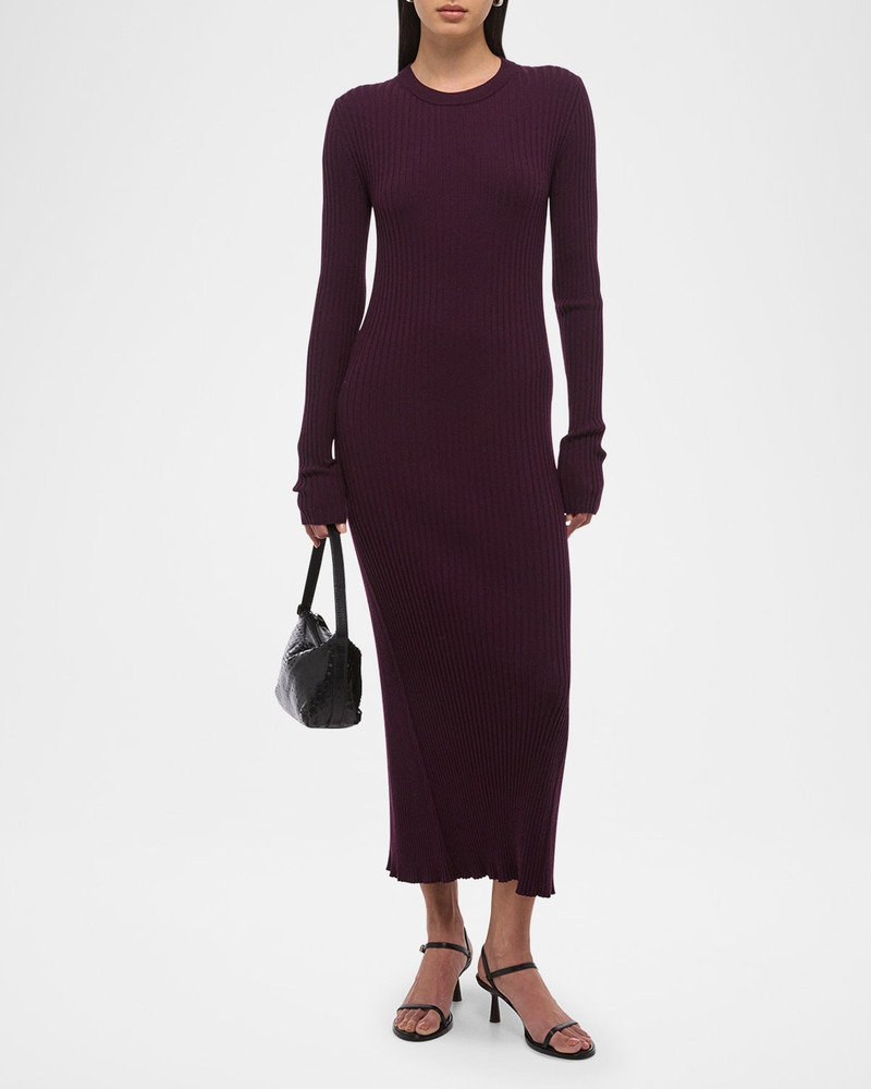 Helmut Lang Open-Back Ribbed Wool Dress outlook