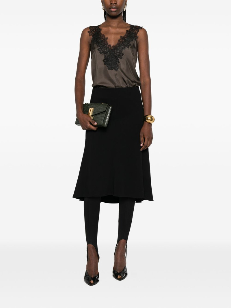 Jil Sander zip-fastening layered midi skirt outlook