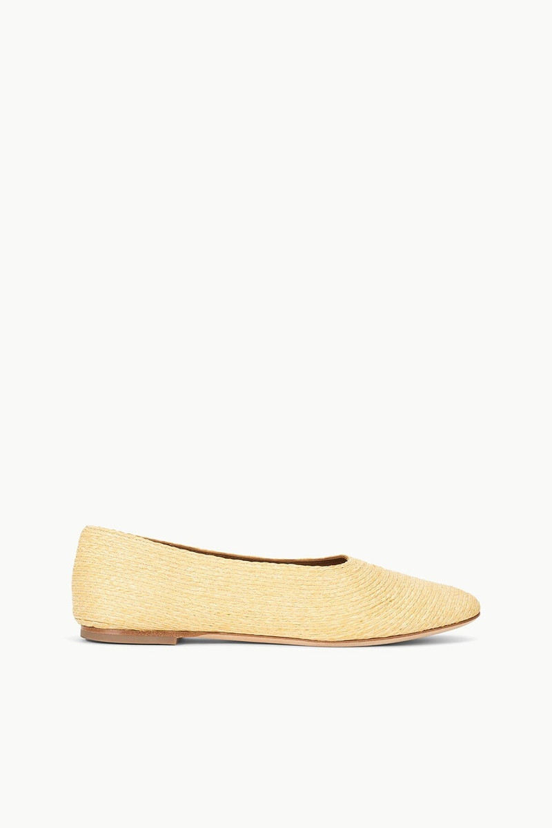 STAUD ALBA BALLET FLAT NATURAL RAFFIA - 1