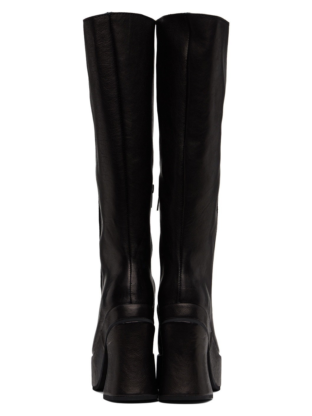 Black Knee High Boots - 2