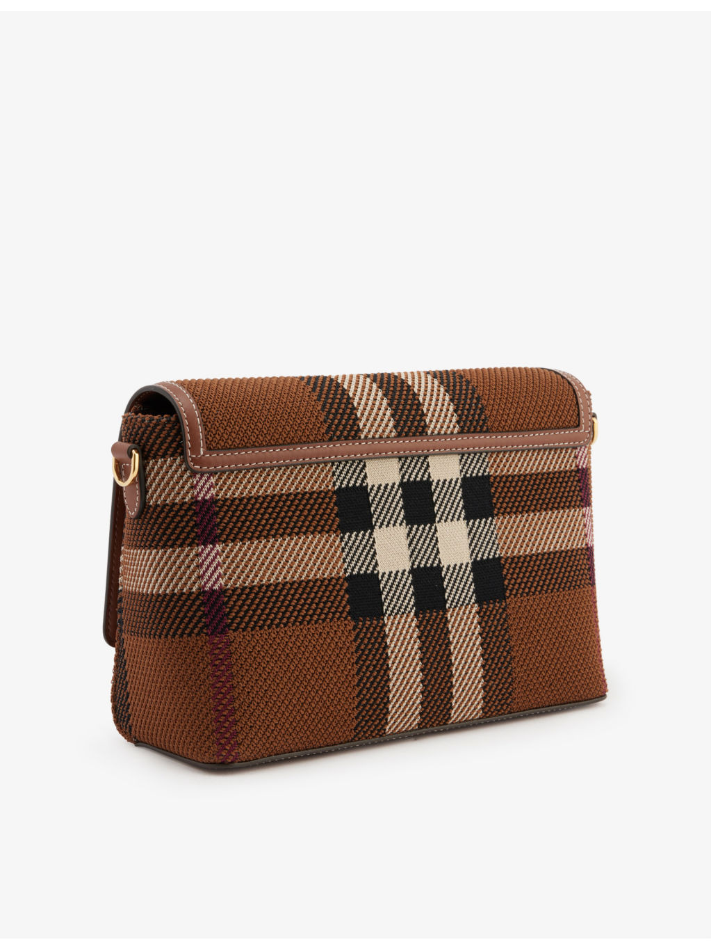 Checked woven cross-body bag - 3