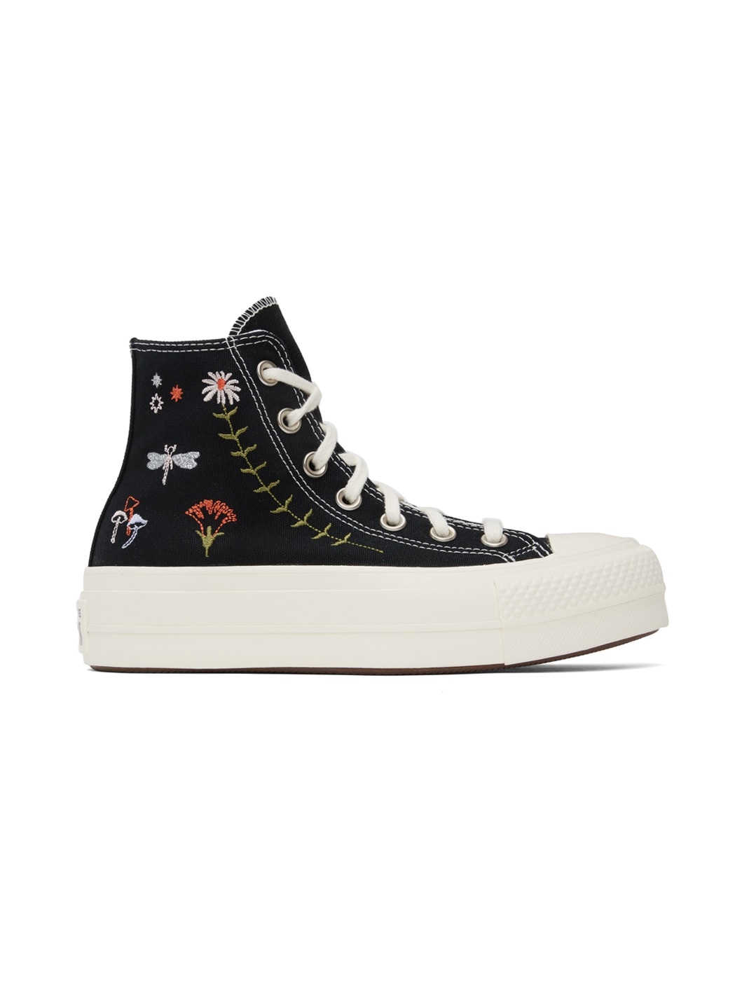 Black Chuck Taylor All Star Lift Platform Enchanted Garden Sneakers - 1