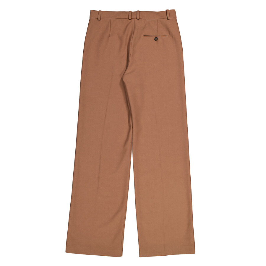 Stella Mccartney Ladies Tobacco Straight-Leg Wool Trousers - 4