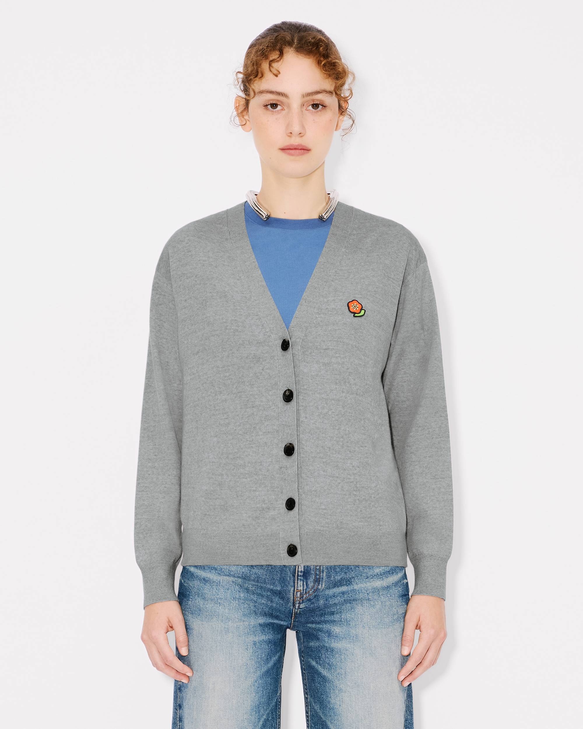 'KENZO Pop' embroidered cardigan in merino wool - 3