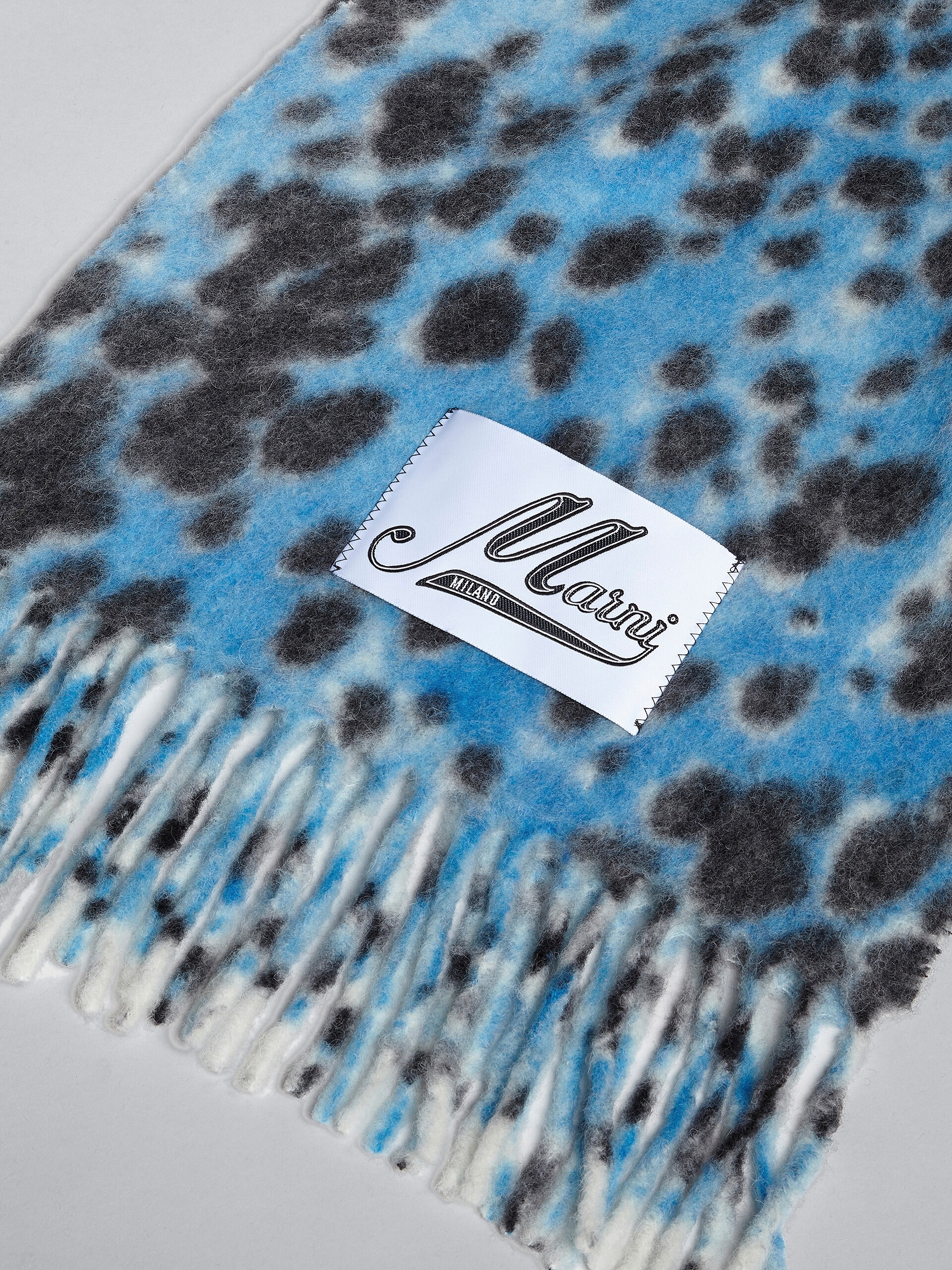 BLUE POP DOTS PRINT SCARF - 4