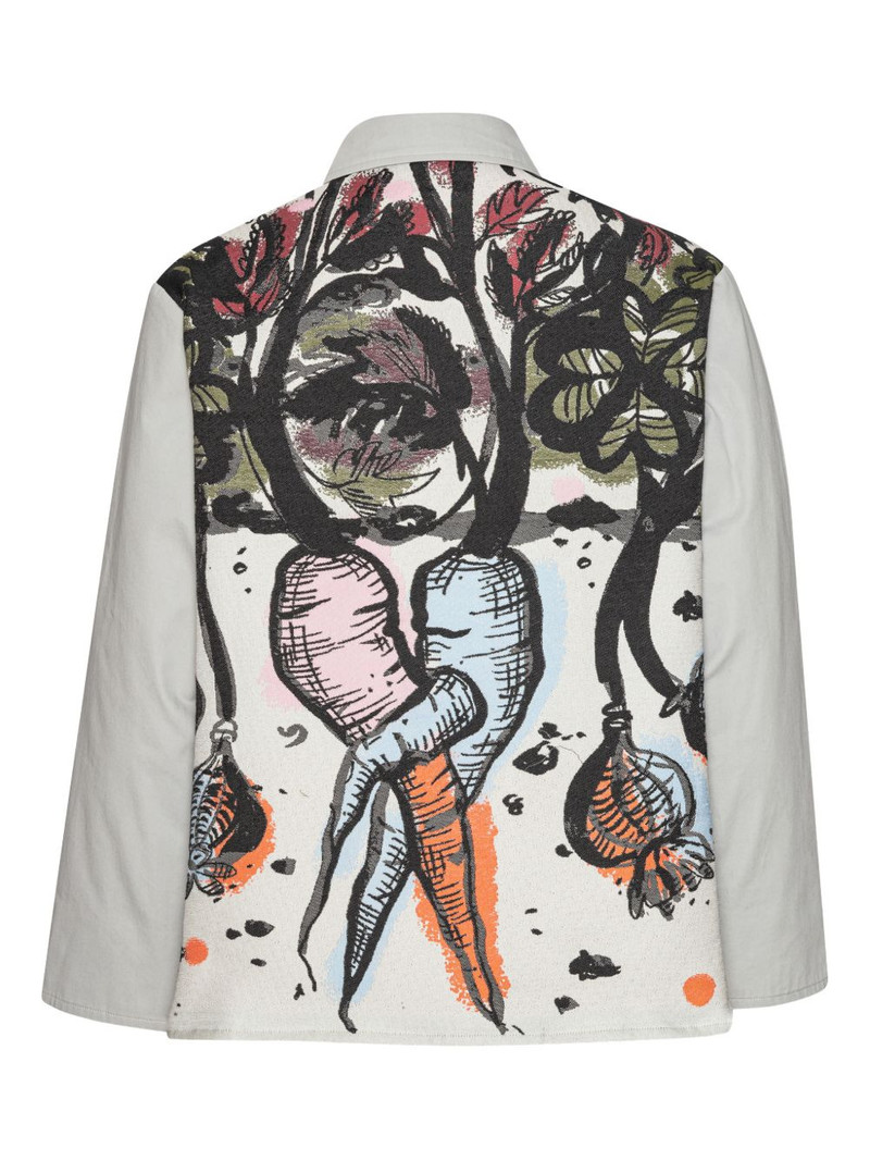 HENRIK VIBSKOV buttoned printed jacket outlook