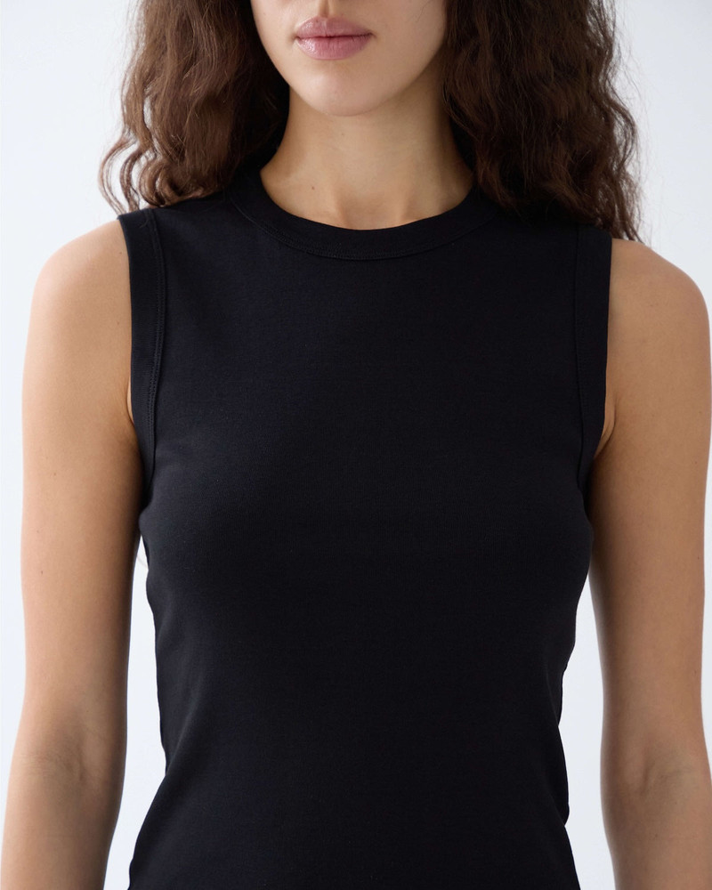 The Muse Tank: Cotton Jersey Black 4