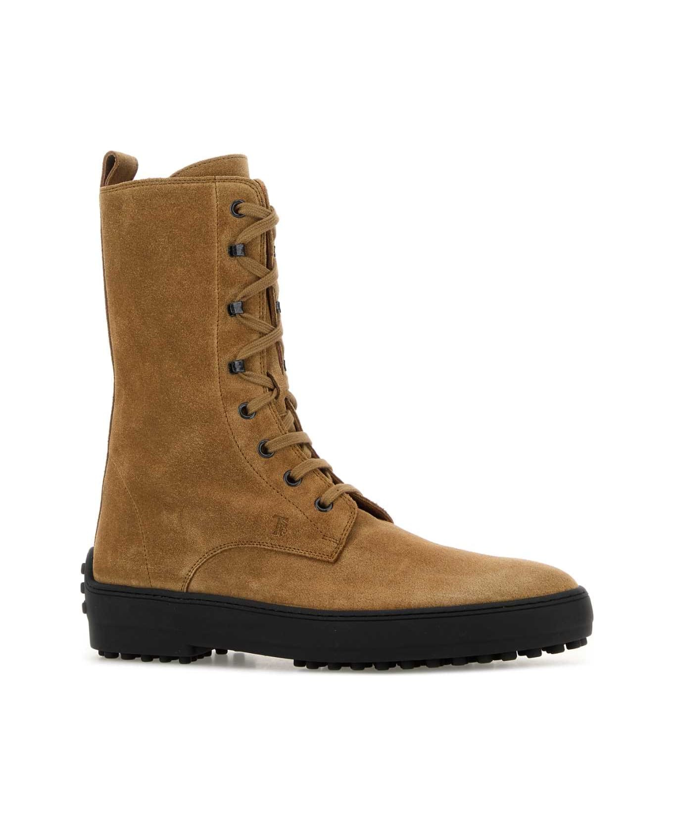 Camel Suede Winter Ankle Boots - 2