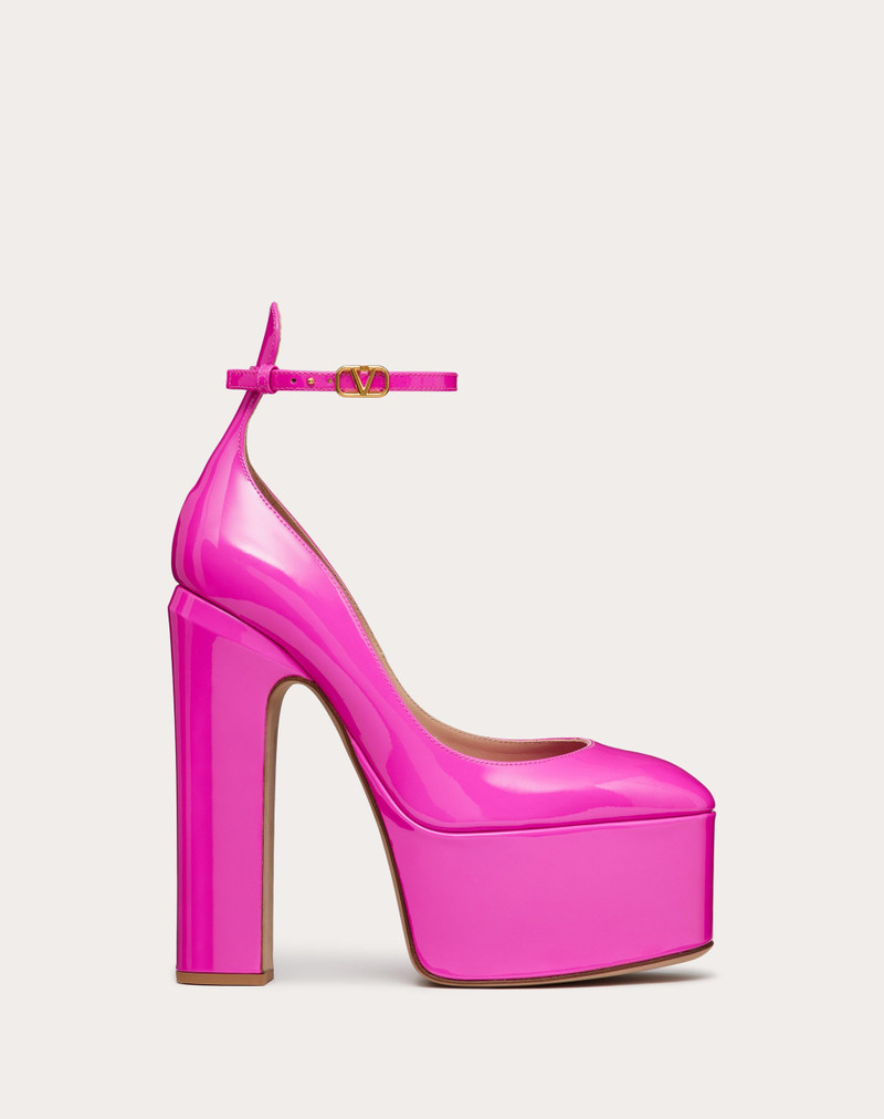 VALENTINO GARAVANI TAN-GO PLATFORM PUMP IN PATENT LEATHER 155 MM 1