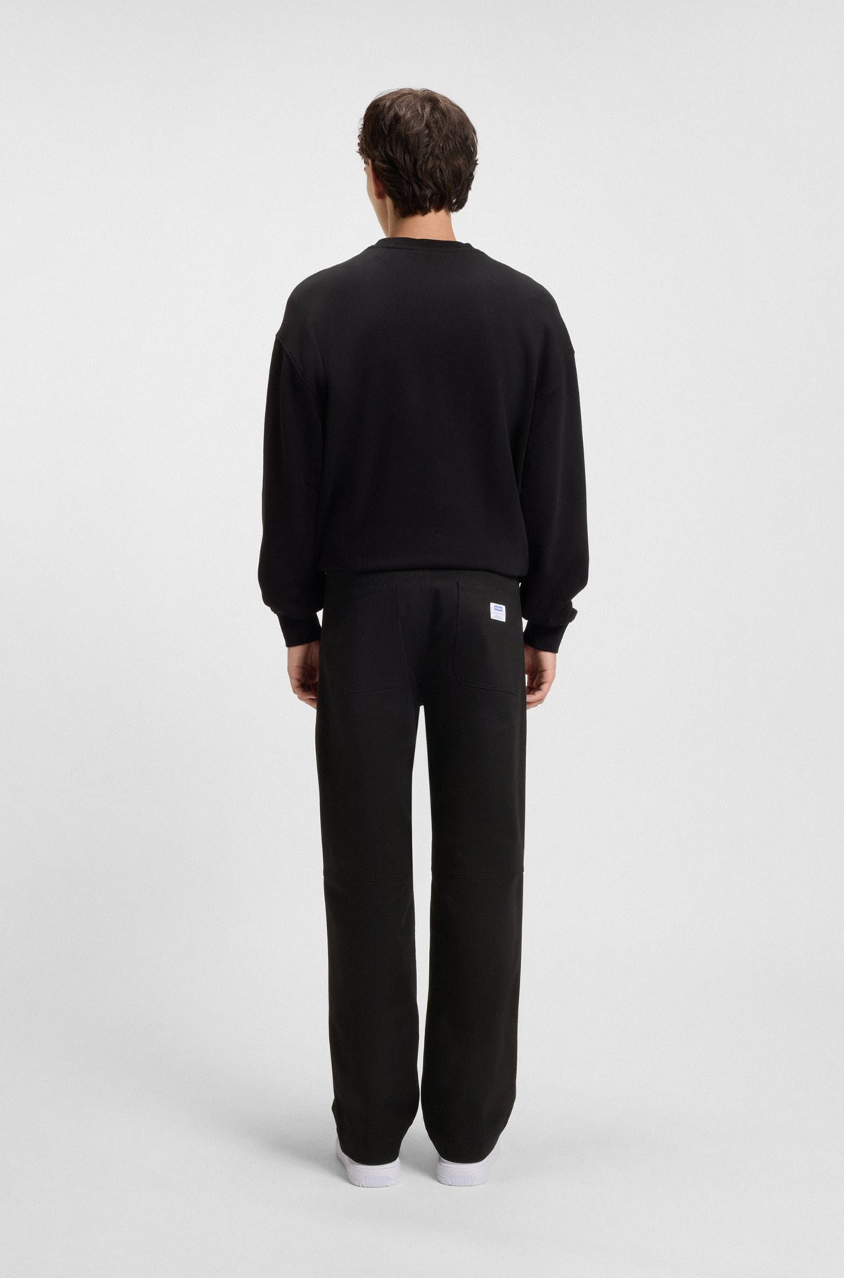 REGULAR-FIT PANTS IN STRETCH-COTTON SATIN - 4