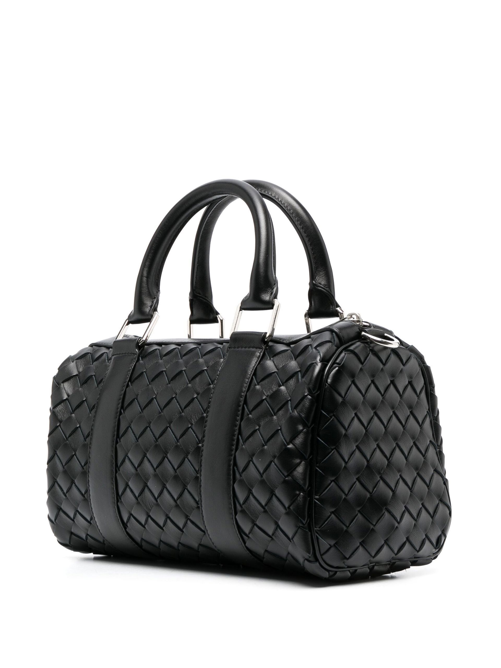 Black Classic Intrecciato Mini Tote Bag - 3