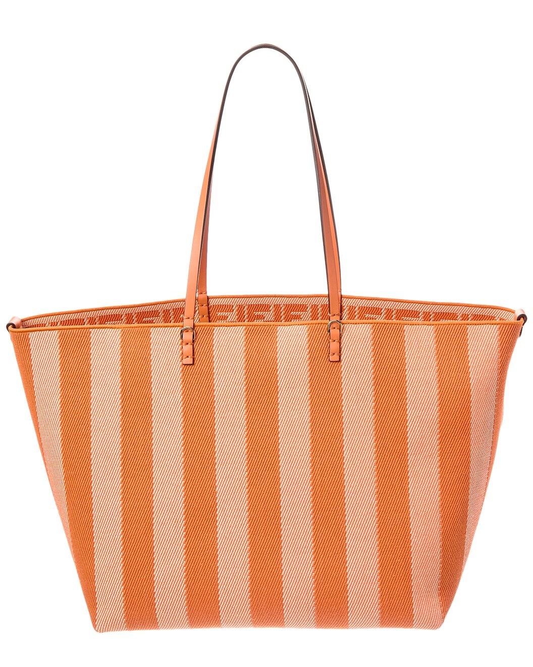 FENDI Roll Large FF Canvas & Leather Tote - 2