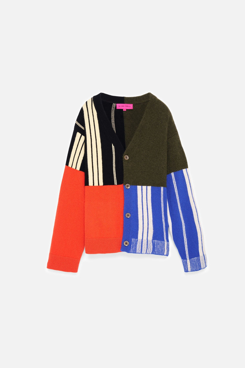 BORDER STRIPE CARDIGAN 1