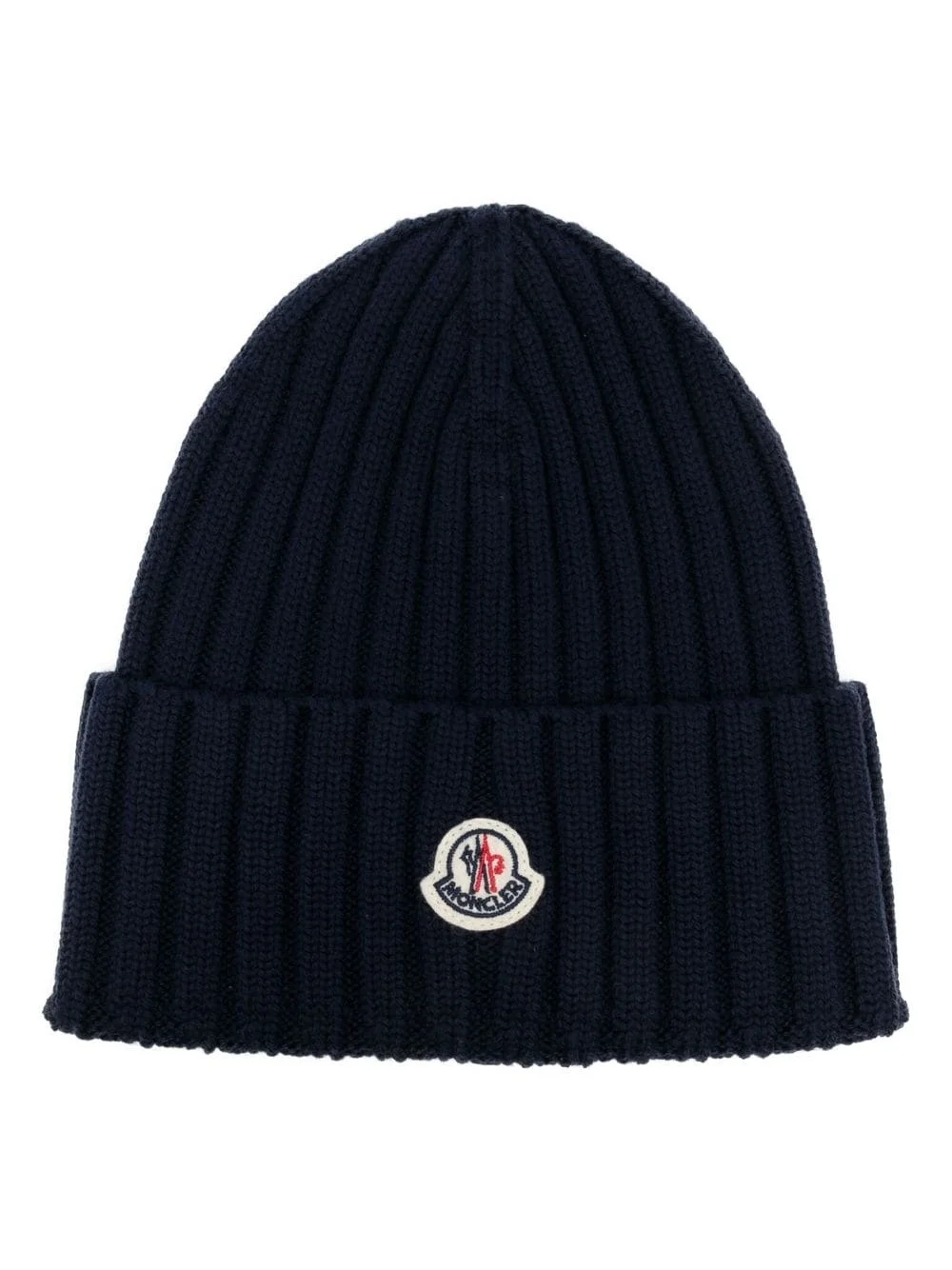 logo-patch ribbed-knit beanie - 1