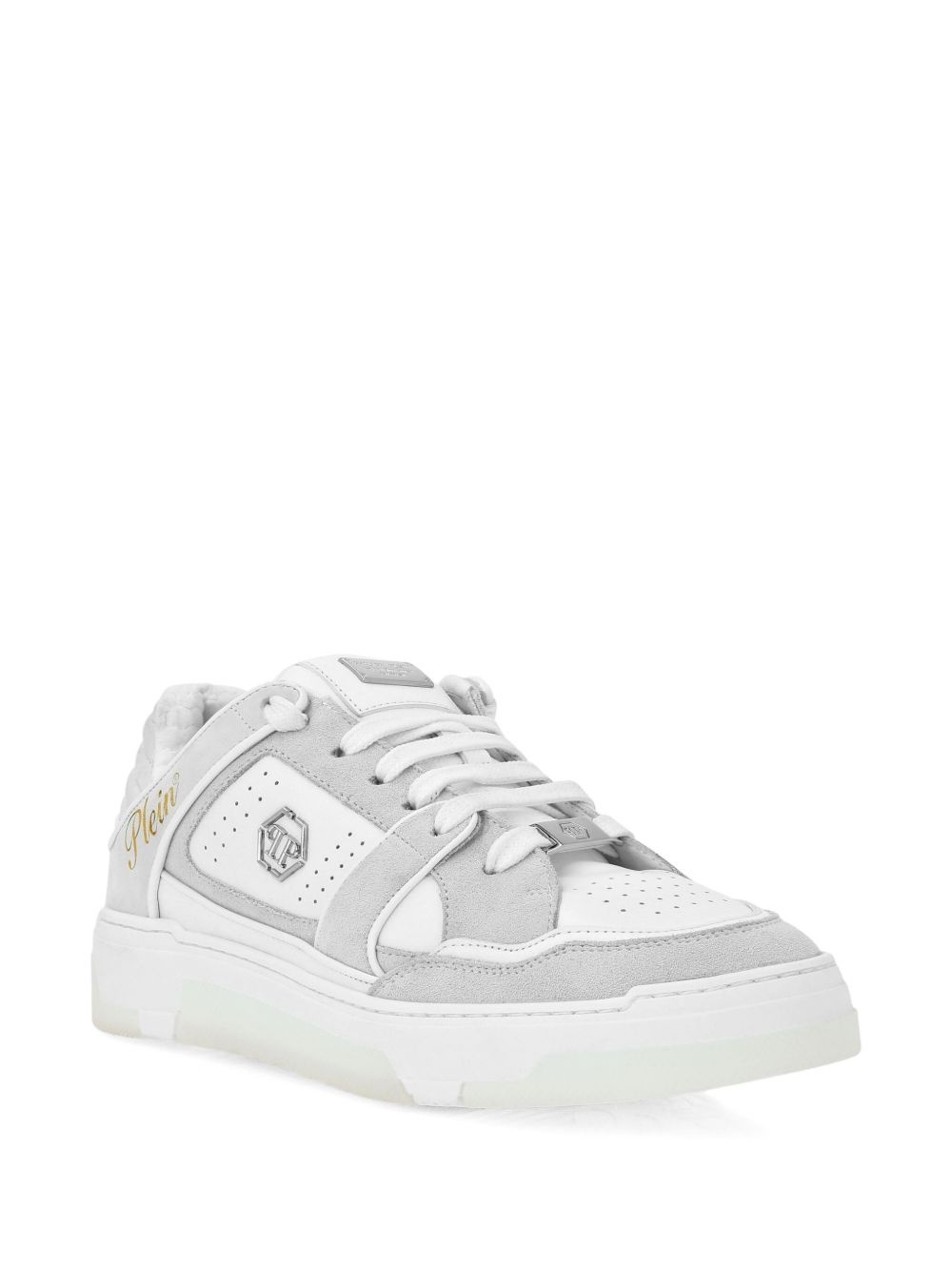 leather-panelled sneakers - 2