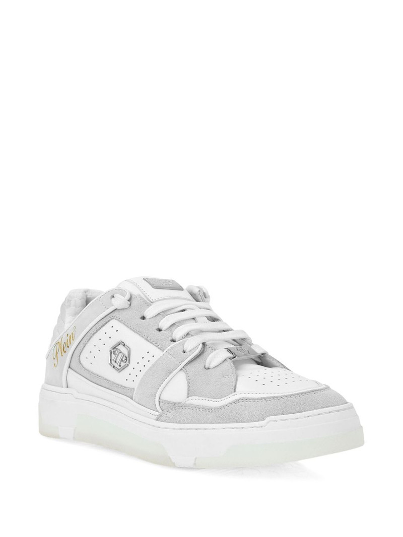 PHILIPP PLEIN leather-panelled sneakers outlook