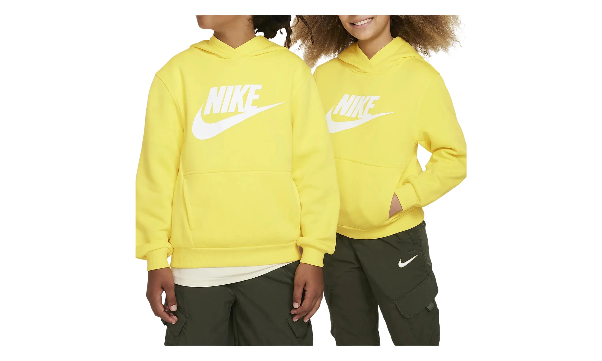 Sportswear Club Fleece Hoodie GS "Opti Yellow / White" FD2988 731 - 1