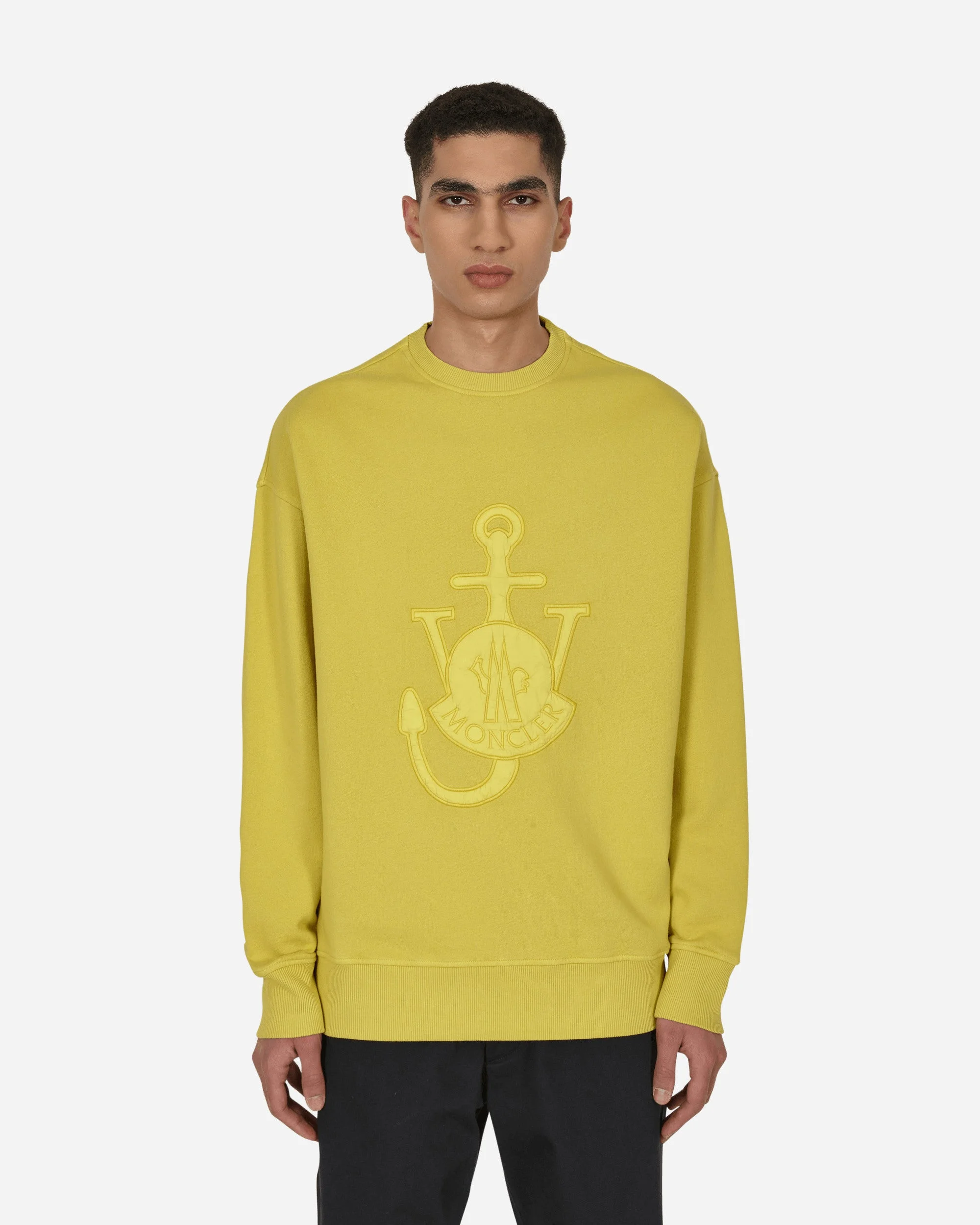 1 Moncler JW Anderson Logo Crewneck Sweatshirt Yellow - 1