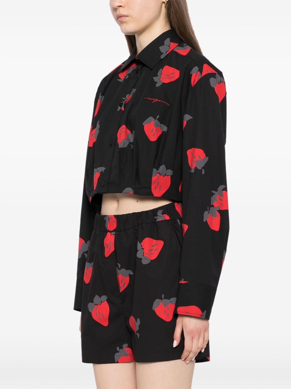 print cotton shirt - 3