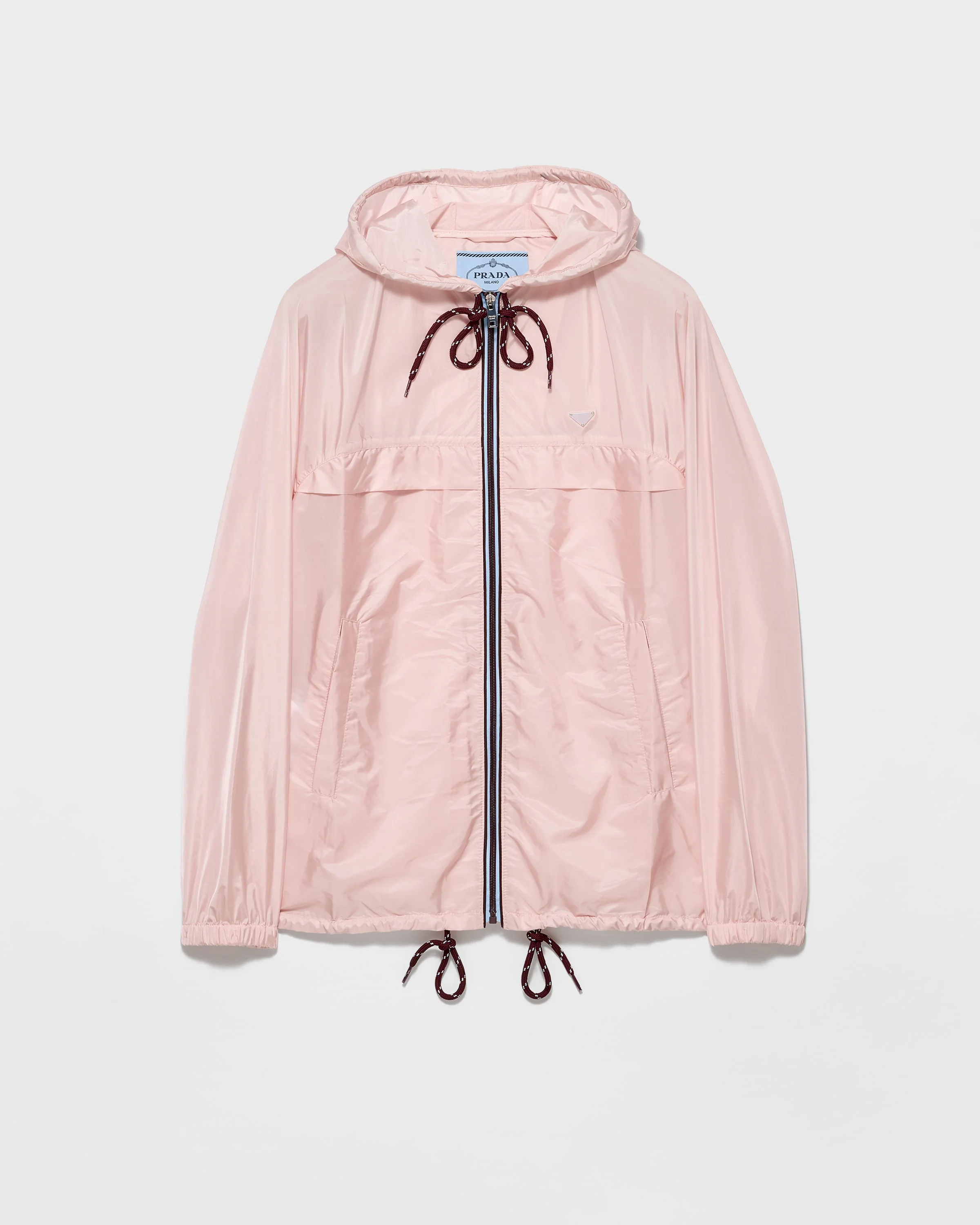 Lightweight Re-Nylon hooded raincoat - 1