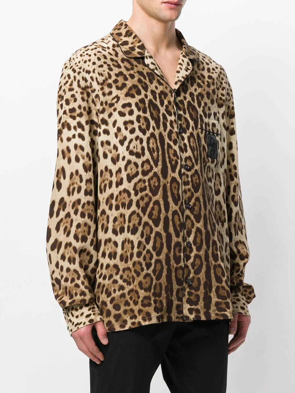 leopard print pyjama shirt - 3