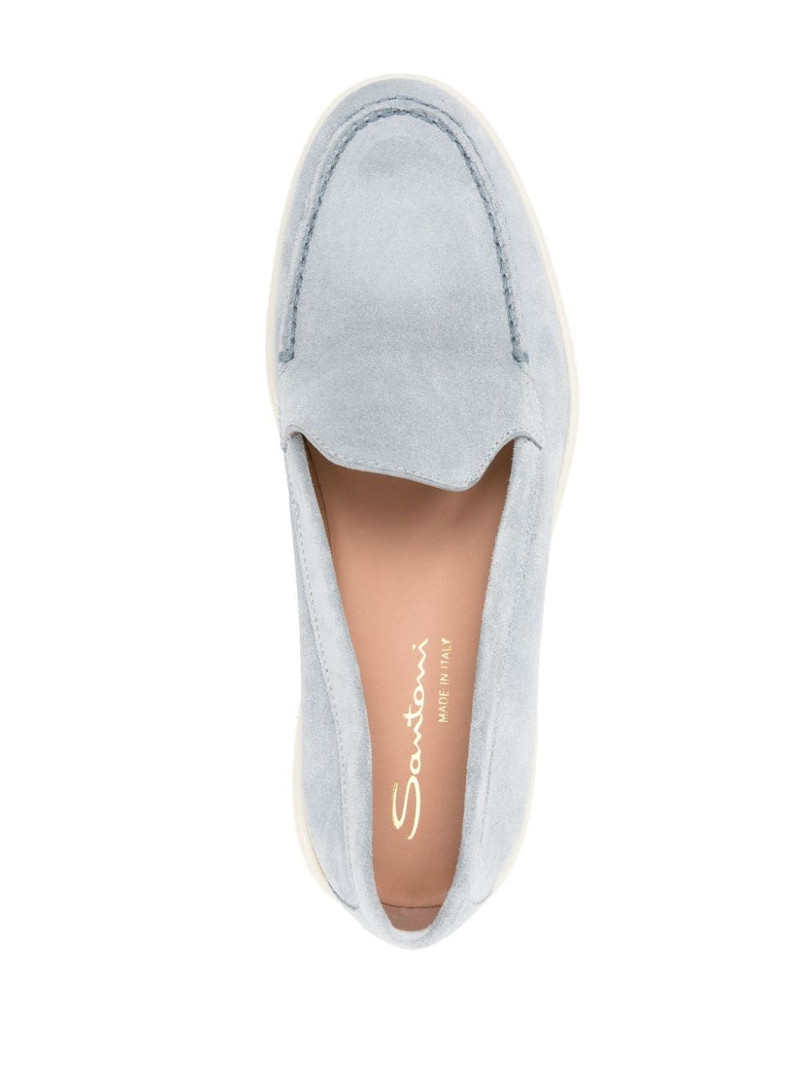 round-toe suede loafers 4